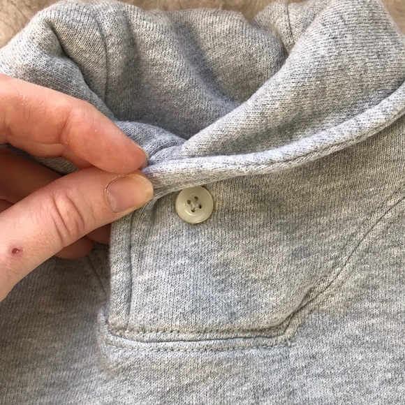 Crewcuts Shawl Collar Sweatshirt 2 XS Gray - Picture 2 of 8
